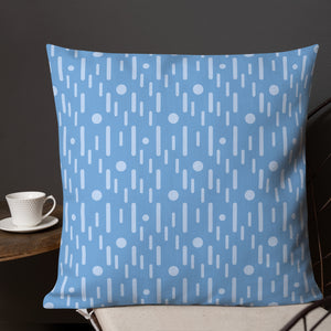 Atomic Blue Modern Print Pillow