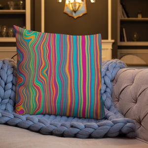 Cali Modern Multicolored Stripe Pillow