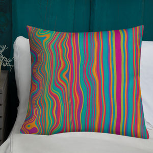 Cali Modern Multicolored Stripe Pillow