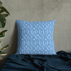 Atomic Blue Modern Print Pillow