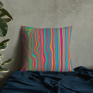 Cali Modern Multicolored Stripe Pillow