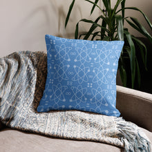 Load image into Gallery viewer, Atomic Blue Modern Print Pillow
