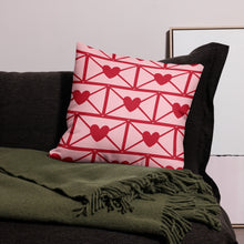 Load image into Gallery viewer, Love Letters Red Print Pillow
