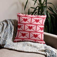 Load image into Gallery viewer, Love Letters Red Print Pillow
