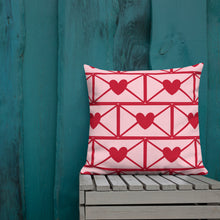 Load image into Gallery viewer, Love Letters Red Print Pillow
