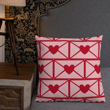 Load image into Gallery viewer, Love Letters Red Print Pillow
