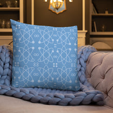 Load image into Gallery viewer, Atomic Blue Modern Print Pillow
