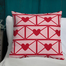 Load image into Gallery viewer, Love Letters Red Print Pillow
