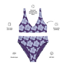 Load image into Gallery viewer, LAVENDER FLOWER Recycled high-waisted bikini
