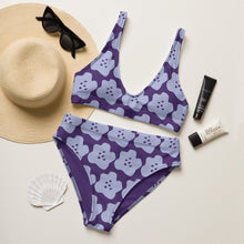 Load image into Gallery viewer, LAVENDER FLOWER Recycled high-waisted bikini
