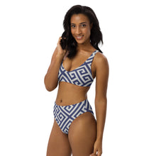 Load image into Gallery viewer, GREEK KEY Recycled high-waisted bikini
