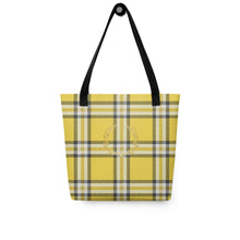 Load image into Gallery viewer, ROYAL GOLD TARTAN PLAID Tote bag
