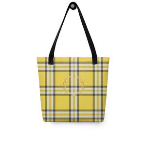 ROYAL GOLD TARTAN PLAID Tote bag