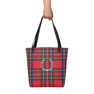 RED PLAID Tote bag