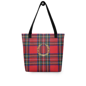 RED PLAID Tote bag