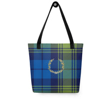 Load image into Gallery viewer, ROYAL BLUE TARTAN PLAID Tote bag
