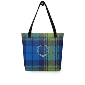 ROYAL BLUE TARTAN PLAID Tote bag