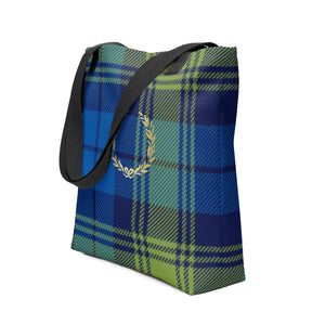 ROYAL BLUE TARTAN PLAID Tote bag