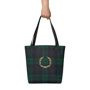 ROYAL GREEN TARTAN PLAID Tote bag