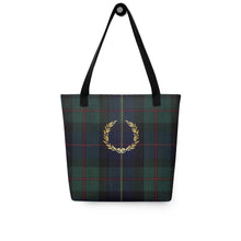 Load image into Gallery viewer, ROYAL NAVY TARTAN PLAID Tote bag
