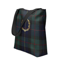 Load image into Gallery viewer, ROYAL NAVY TARTAN PLAID Tote bag
