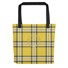 Load image into Gallery viewer, ROYAL GOLD TARTAN PLAID Tote bag
