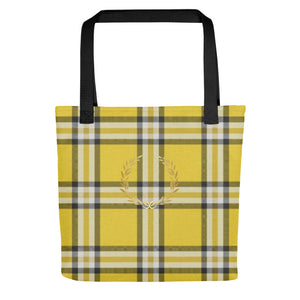 ROYAL GOLD TARTAN PLAID Tote bag