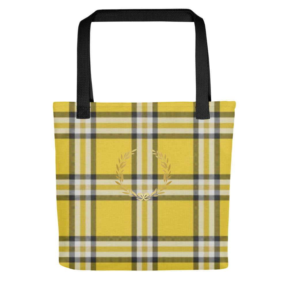 ROYAL GOLD TARTAN PLAID Tote bag