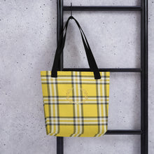 Load image into Gallery viewer, ROYAL GOLD TARTAN PLAID Tote bag
