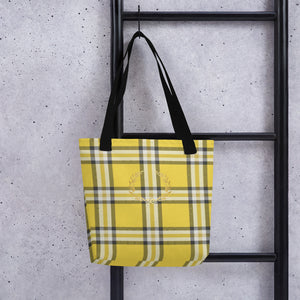 ROYAL GOLD TARTAN PLAID Tote bag