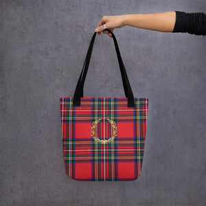 RED PLAID Tote bag