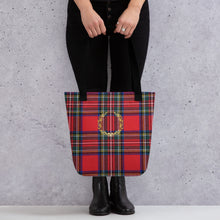 Load image into Gallery viewer, RED PLAID Tote bag
