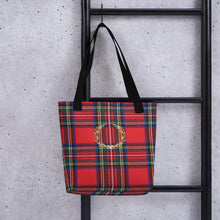 Load image into Gallery viewer, RED PLAID Tote bag
