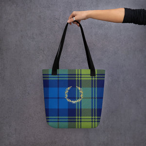 ROYAL BLUE TARTAN PLAID Tote bag