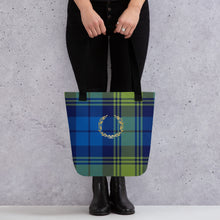 Load image into Gallery viewer, ROYAL BLUE TARTAN PLAID Tote bag
