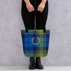 ROYAL BLUE TARTAN PLAID Tote bag