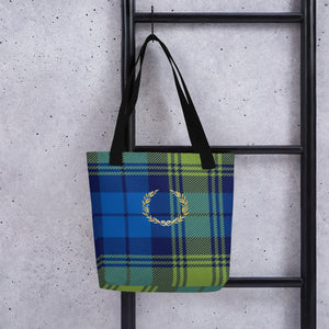 ROYAL BLUE TARTAN PLAID Tote bag