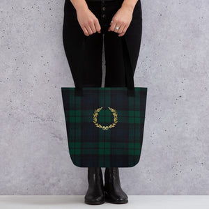 ROYAL GREEN TARTAN PLAID Tote bag