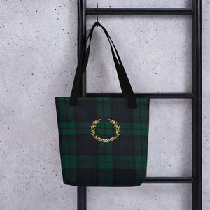 ROYAL GREEN TARTAN PLAID Tote bag