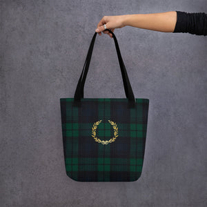 ROYAL GREEN TARTAN PLAID Tote bag