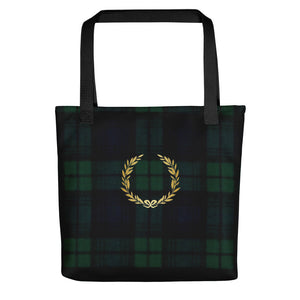 ROYAL GREEN TARTAN PLAID Tote bag