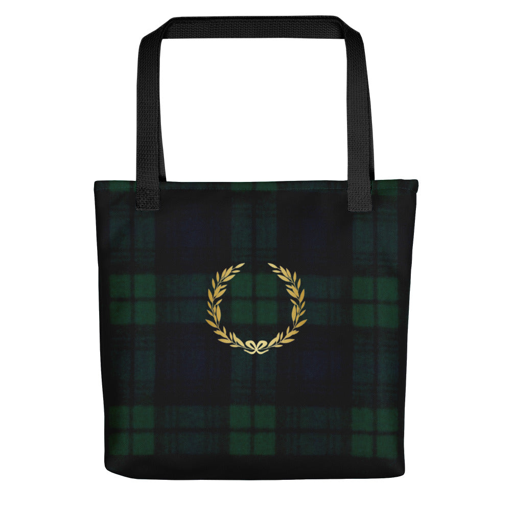 ROYAL GREEN TARTAN PLAID Tote bag