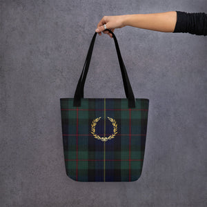 ROYAL NAVY TARTAN PLAID Tote bag