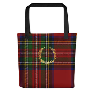 ROYAL RED TARTAN PLAID Tote bag