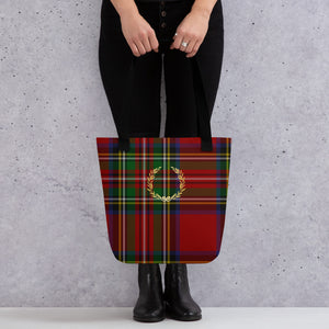 ROYAL RED TARTAN PLAID Tote bag