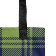 Load image into Gallery viewer, ROYAL BLUE TARTAN PLAID Tote bag
