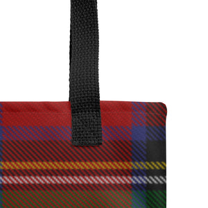 ROYAL RED TARTAN PLAID Tote bag