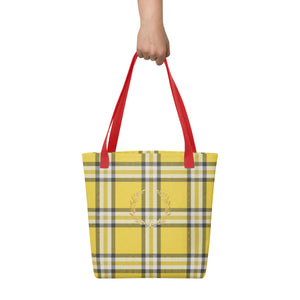 ROYAL GOLD TARTAN PLAID Tote bag