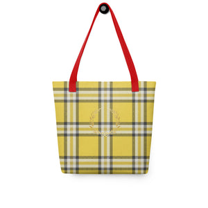 ROYAL GOLD TARTAN PLAID Tote bag