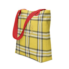 Load image into Gallery viewer, ROYAL GOLD TARTAN PLAID Tote bag
